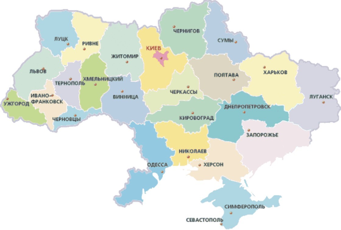 Украина Карта : UT3RS - Карта Украины по областям и EU Areas ...