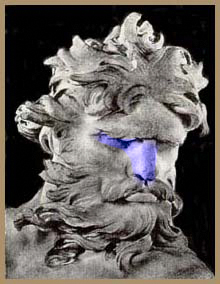 Нептун с синим глазом и синим носом