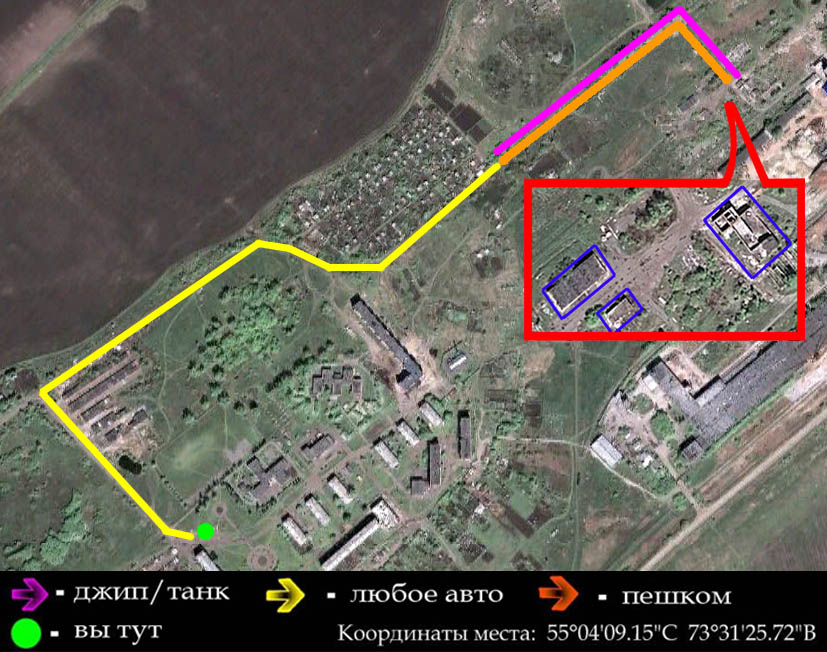 Карта проезда до места