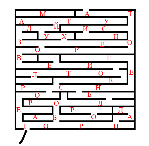 Лабиринт текст