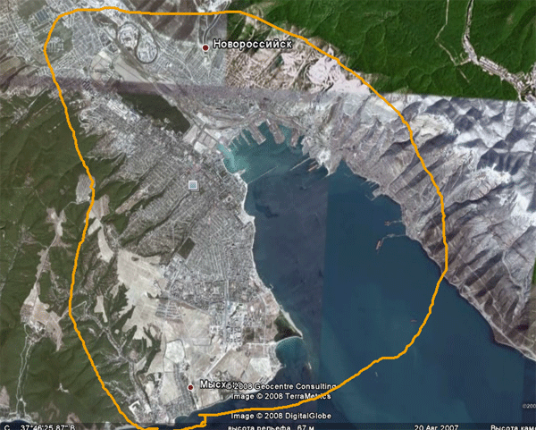 Спутниковая карта новороссийска в реальном времени
